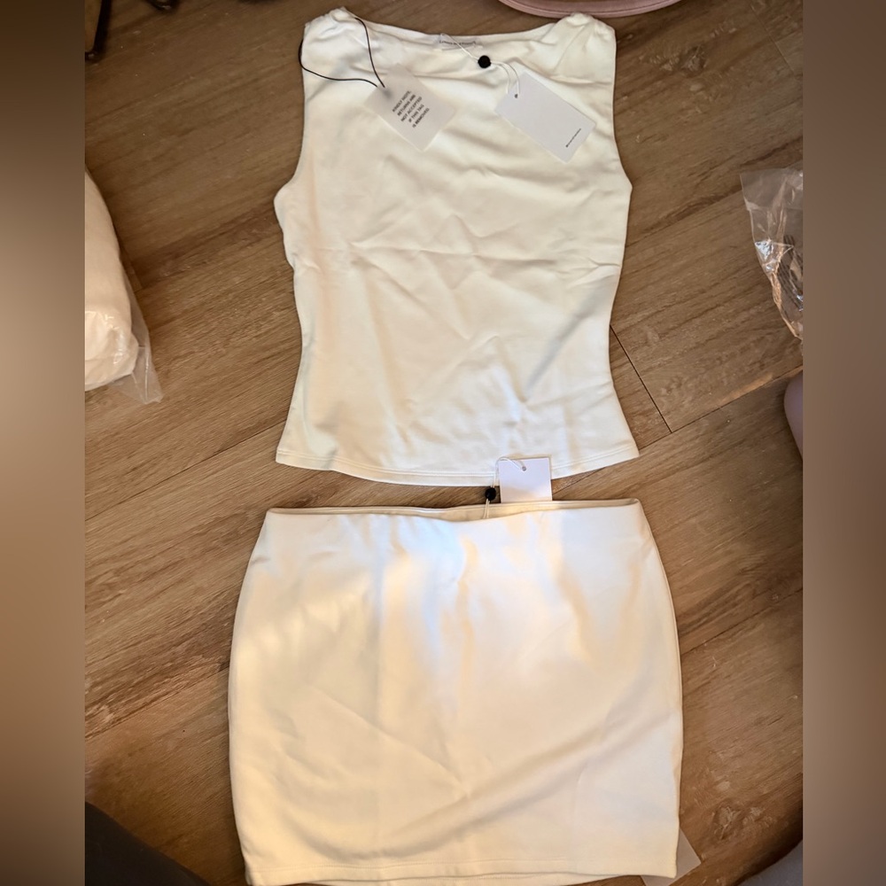 Lovers + Friends Cream Skirt Set